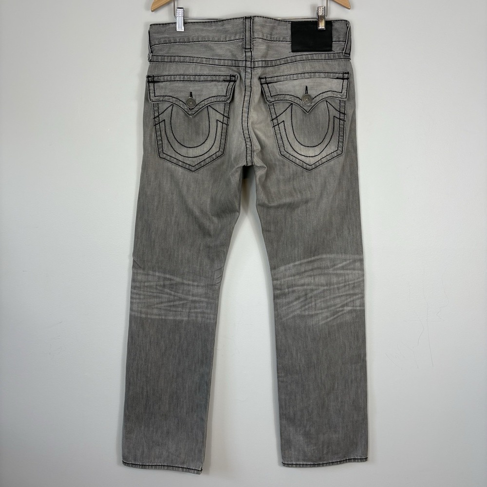 True‎ Religion Ricky Big T Flap Jeans Men's 34x34 Actual 36 Gray Straight Y2K
